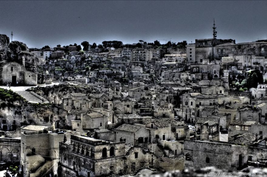 panoramic photo of Matera